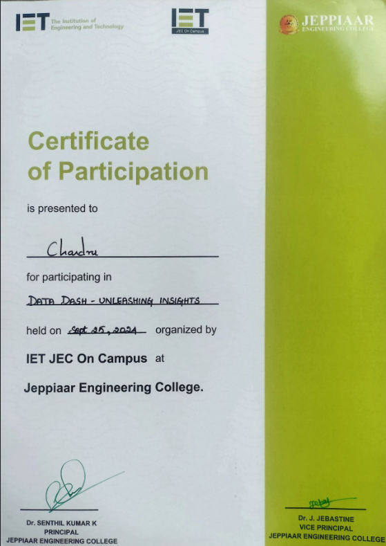 IET workshop certificate image